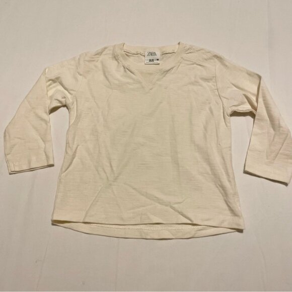 Zara Long Sleeve Shirt 12-18 Months Basic Top - Picture 1 of 14
